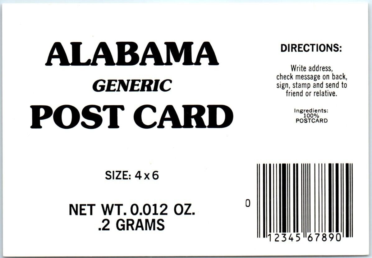 Postcard - Alabama Generic Postcard - Alabama