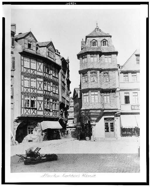 Photo:Martin Luther\'s house, 1860\'s,Germany
