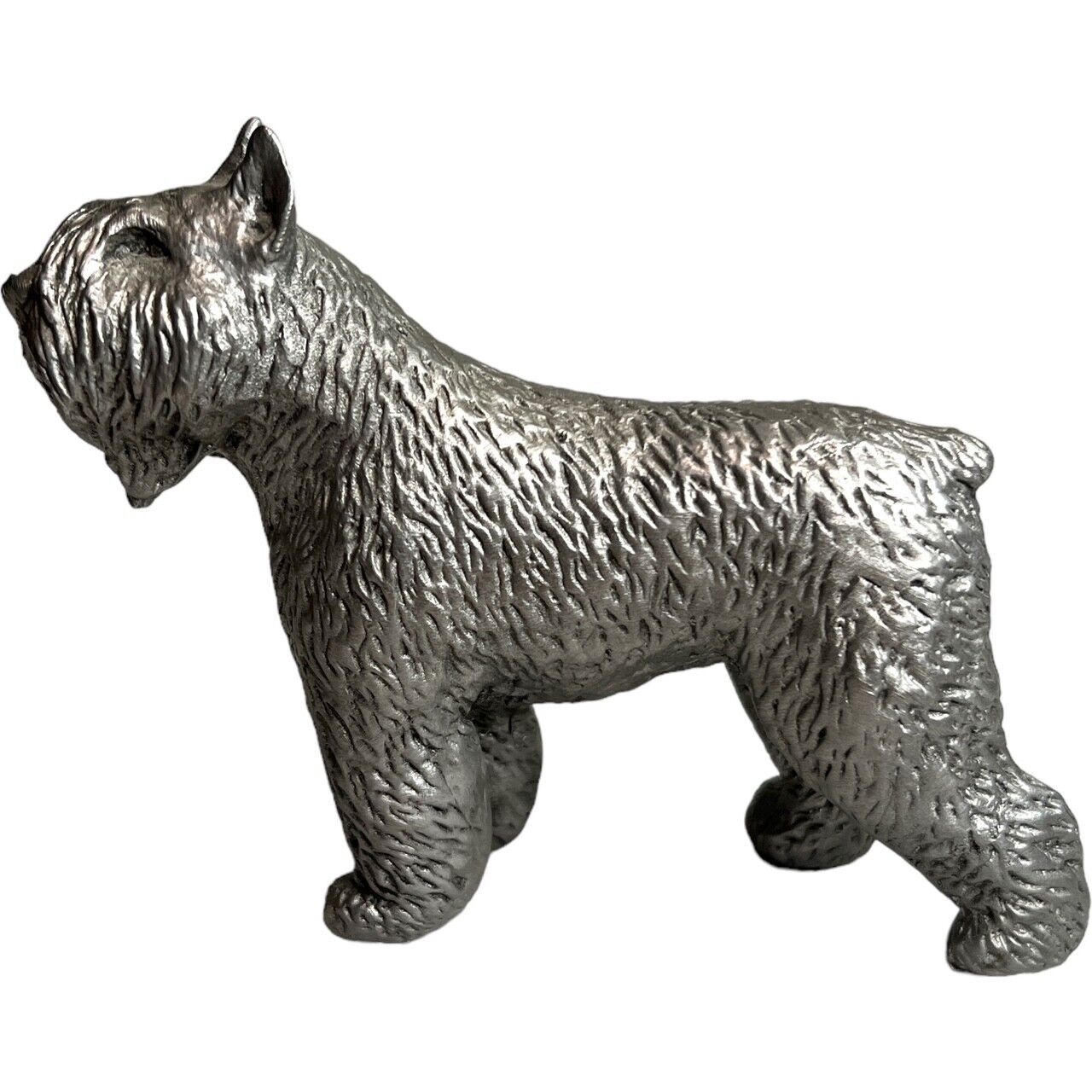 Large Vintage Bouvier, Black Russian Terrier Giant Schnauzer Cast Lead Figurine 