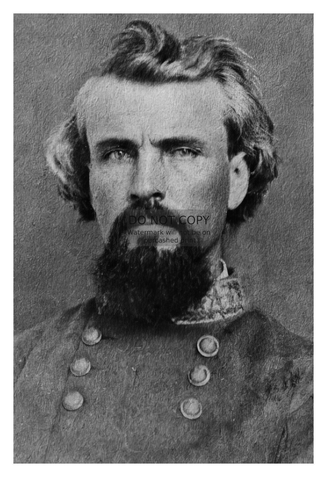 NATHAN BEFORD FORREST CONFEDERATE CIVIL WAR GENERAL IN UNIFORM 4X6 PHOTO