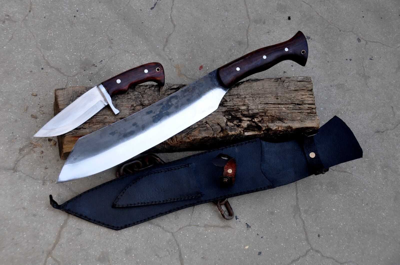 Large Bushcraft knife-Camping,Tactical,combat,Survival knife-cleaver-Handmade