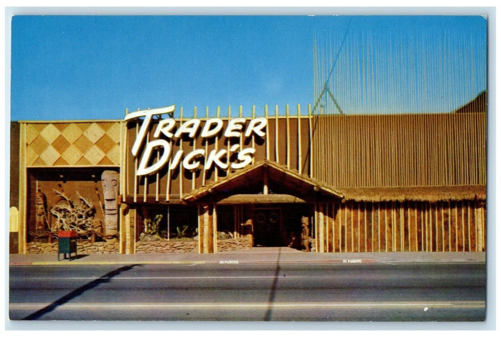 c1960 Trader Dick\'s South Sea Island Restaurant Sparks Nevada Vintage Postcard