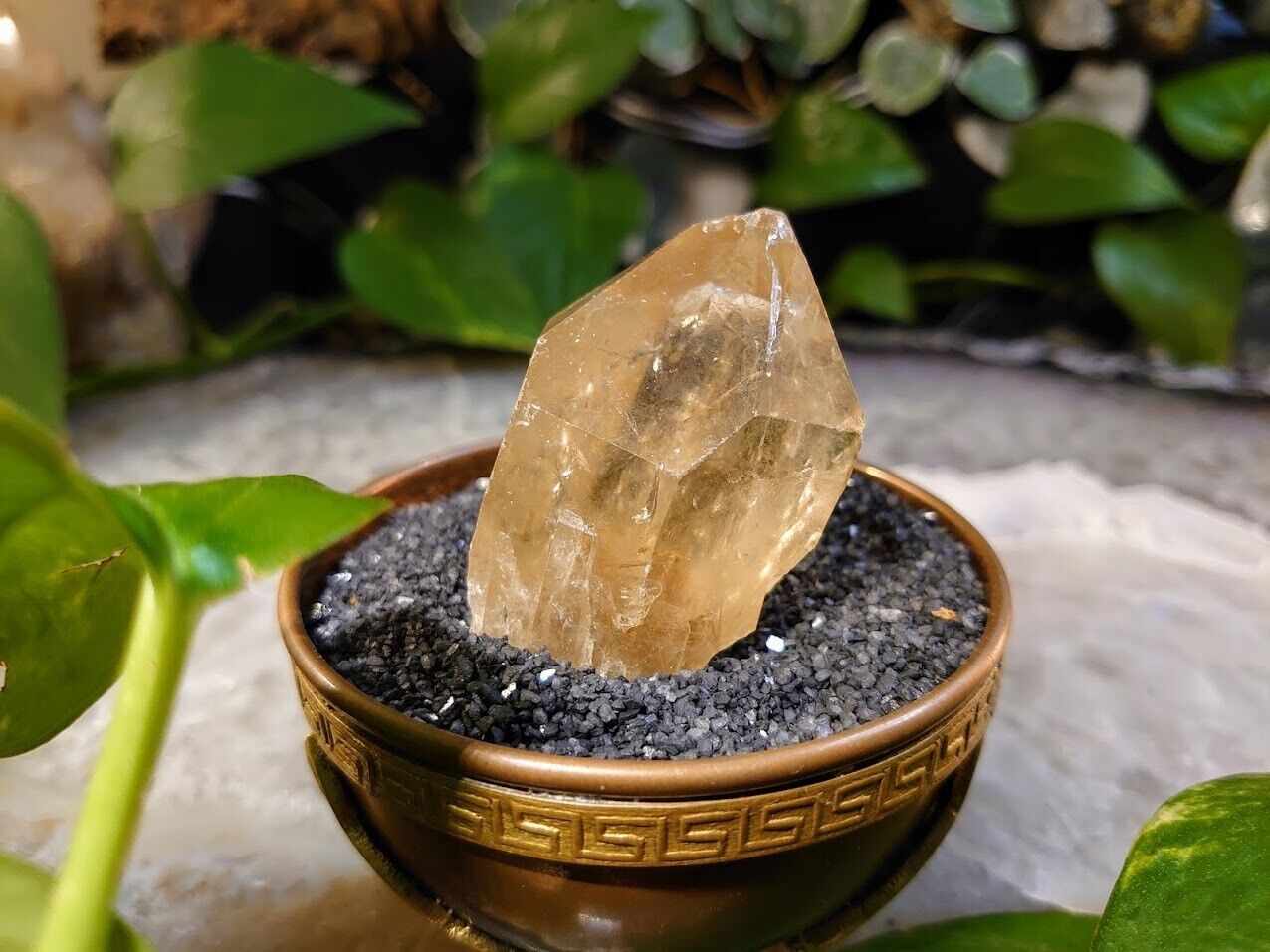 79.3g Natural Kundalini Congo Citrine Point for Altar and Home Decor