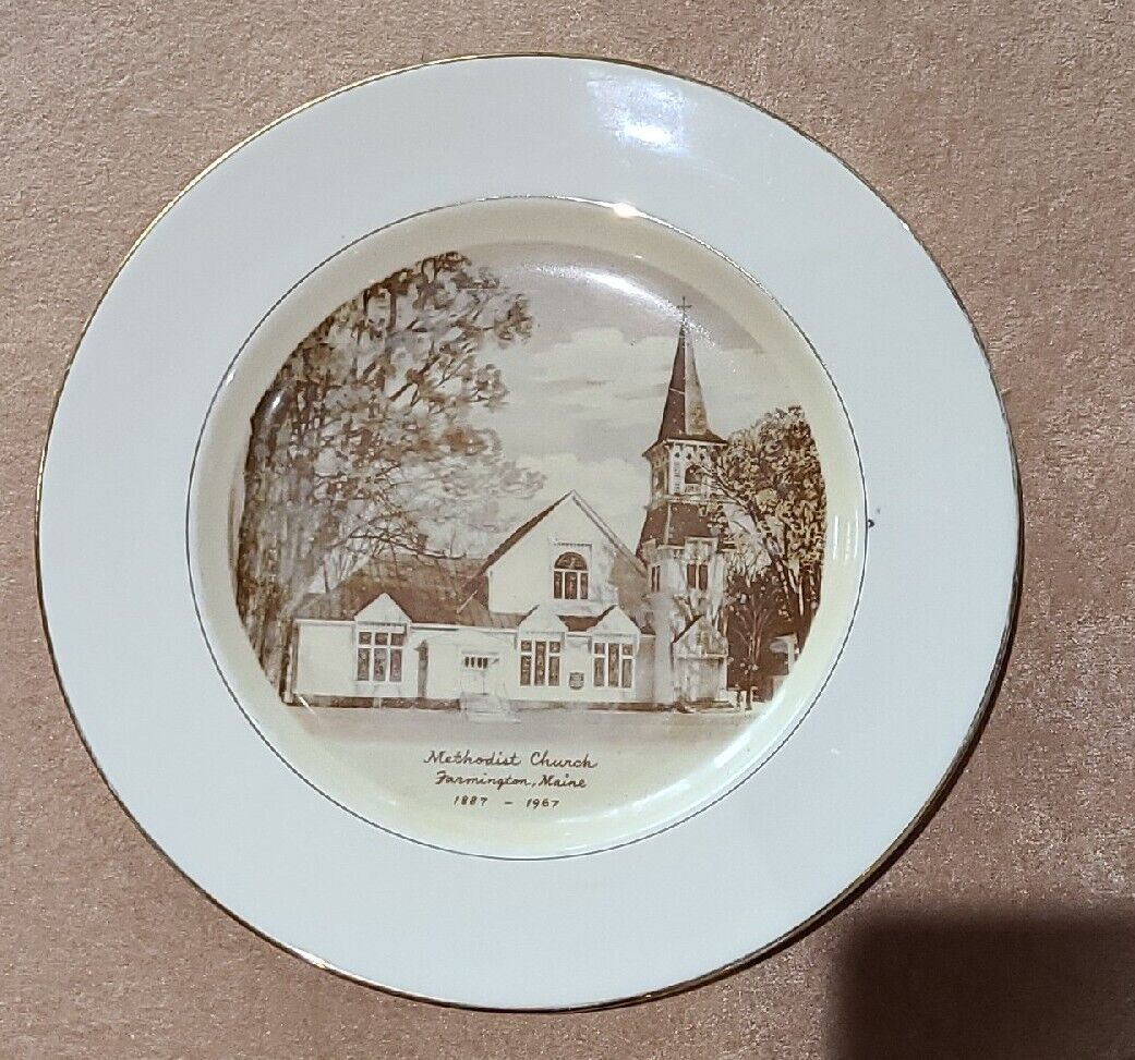 FARMINGTON, MAINE METHODIST CHURCH ◇ COLLECTOR PLATE 1887-1967