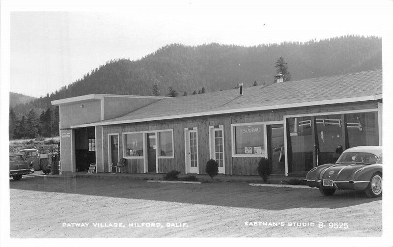 California Milford Pathway Village 1950s Corvette RPPC Photo Postcard 22-7203