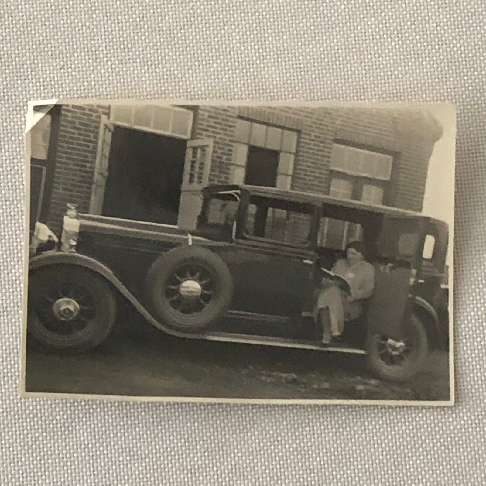 Vintage Woman with Car Automobile Photo Photograph Snapshot AL22SM2
