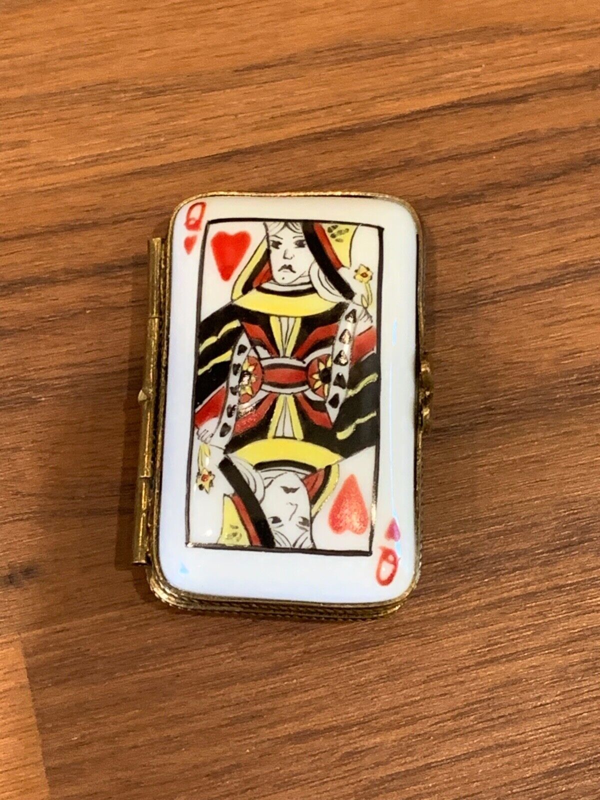 Limoges France Playing Card Trinket Box Peint Main Eximious