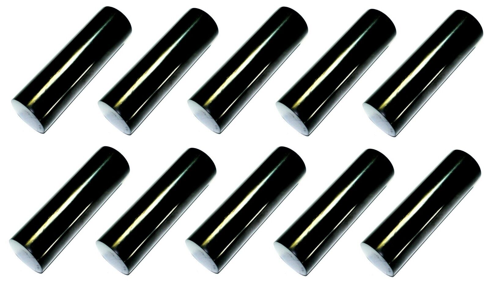 10 x Shungite Cylinders Harmonizers POLISHED set of 10 rods L 100 mm D 30 mm