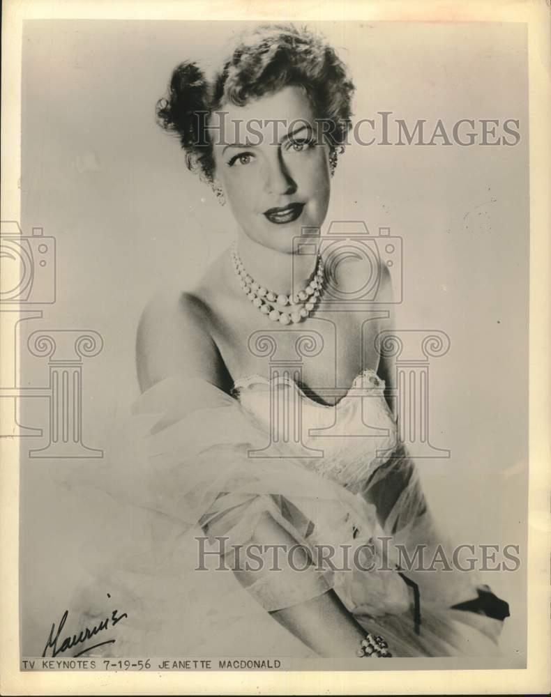 1956 Press Photo Actress Jeanette MacDonald - hcp69553