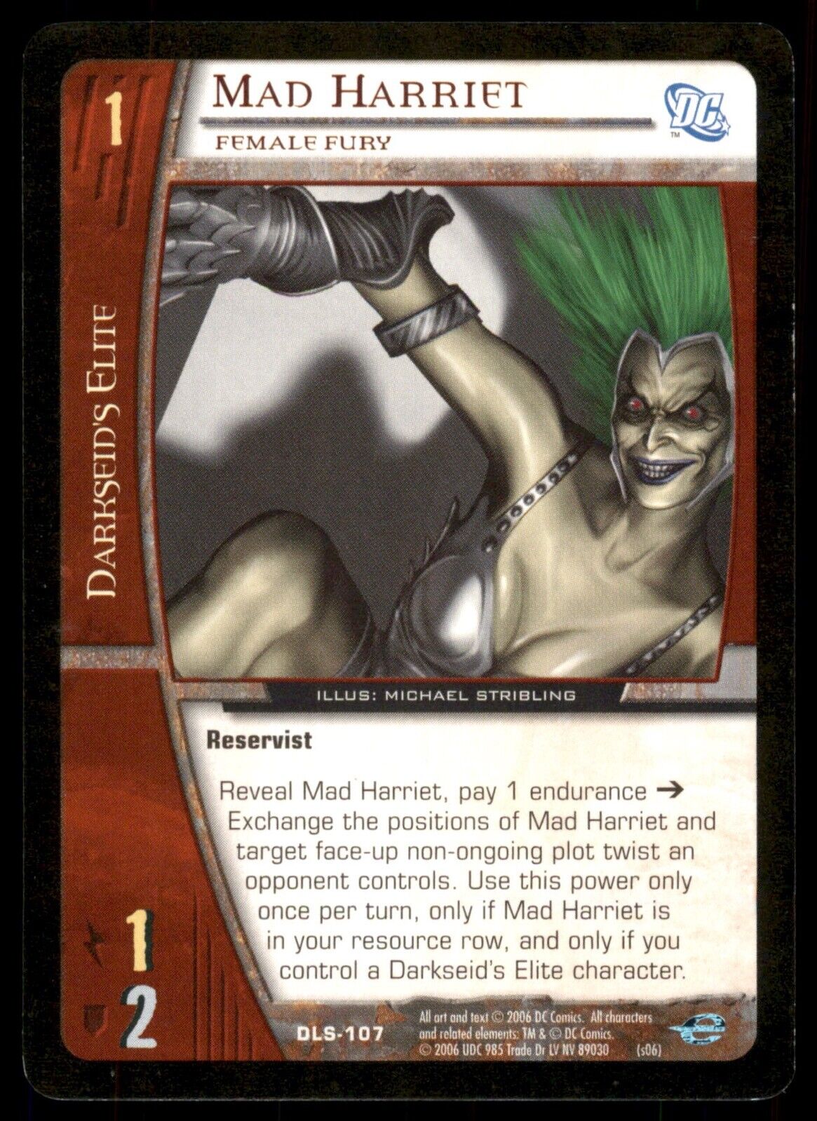 Mad Harriet - Female Fury DLS-107 VS System Legion Of Super-Heroes Trading Card 