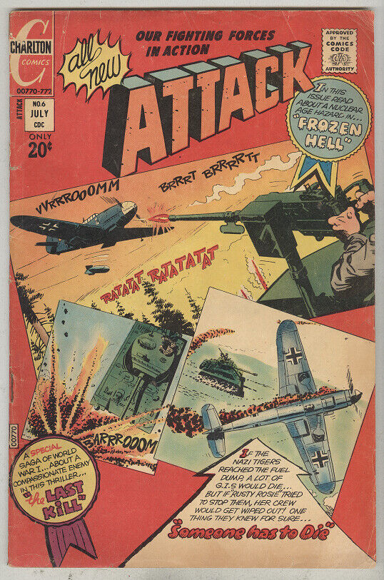 Attack #6 July 1972 VG “Frozen Hell”
