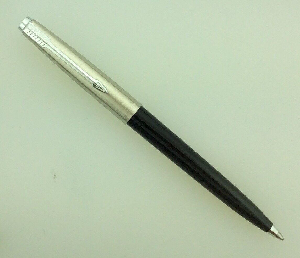 1 Parker Jotter Black Ball Pen ~  New Old Stock ~ USA ~ c. 1970s