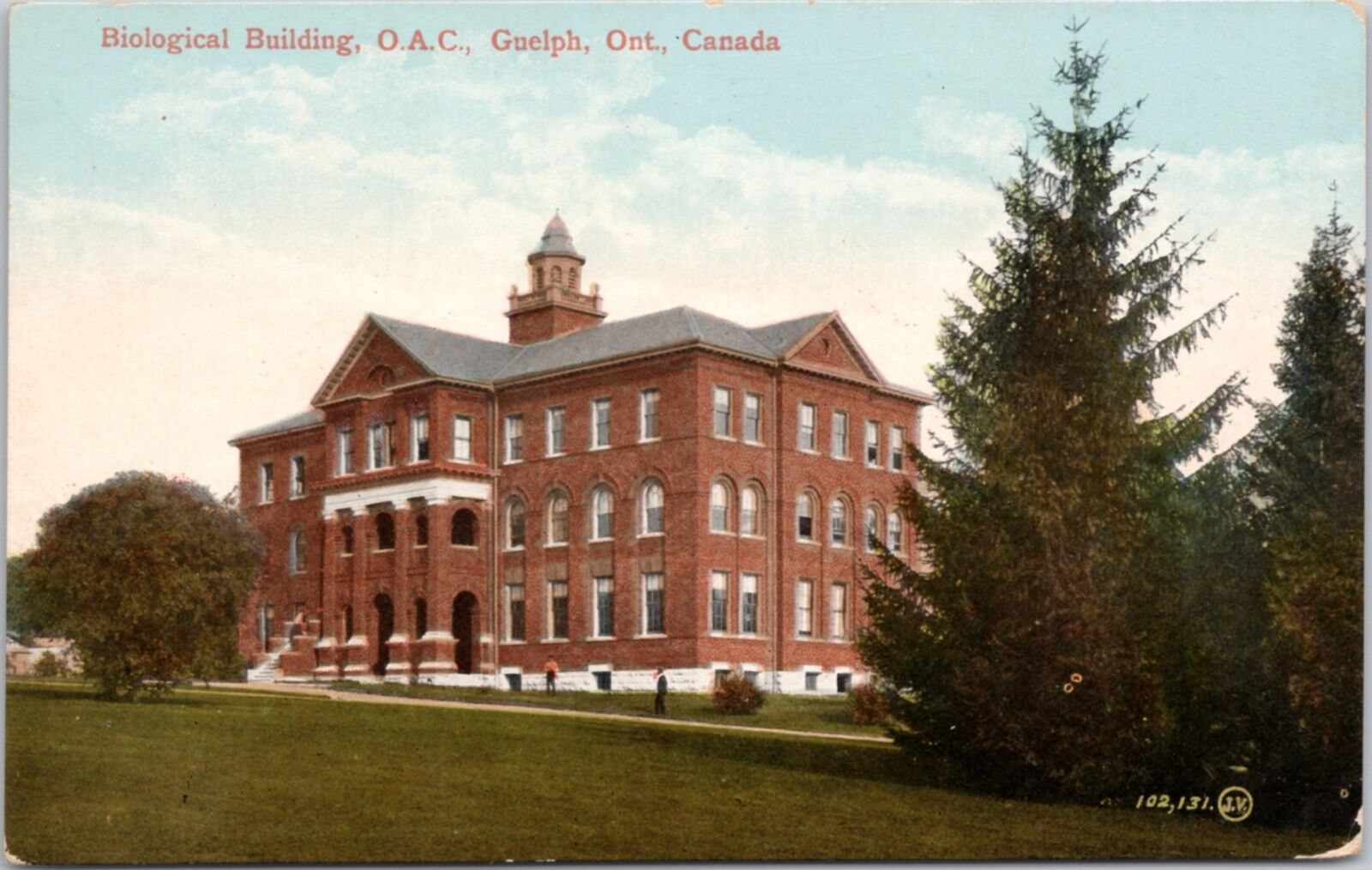 Biological Building OAC Guelph Ontario ON Agricultural College Postcard E15