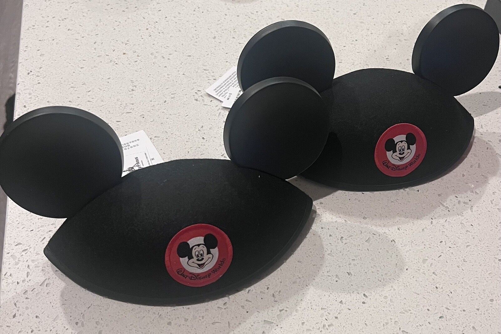 2 Walt Disney World Mickey Mouse Black Felt Hat Ears - 2 Hats
