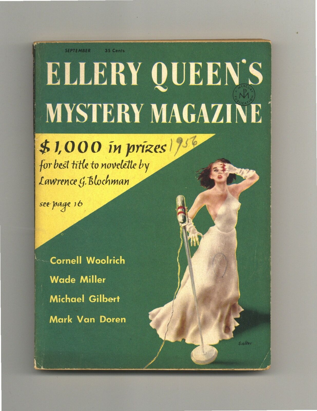 Ellery Queen's Mystery Magazine Vol. 28 #3A FN/VF 7.0 1956