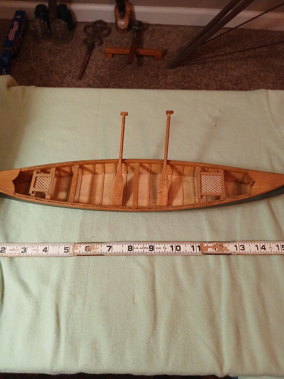  Vintage  Wooden Modle Canoe