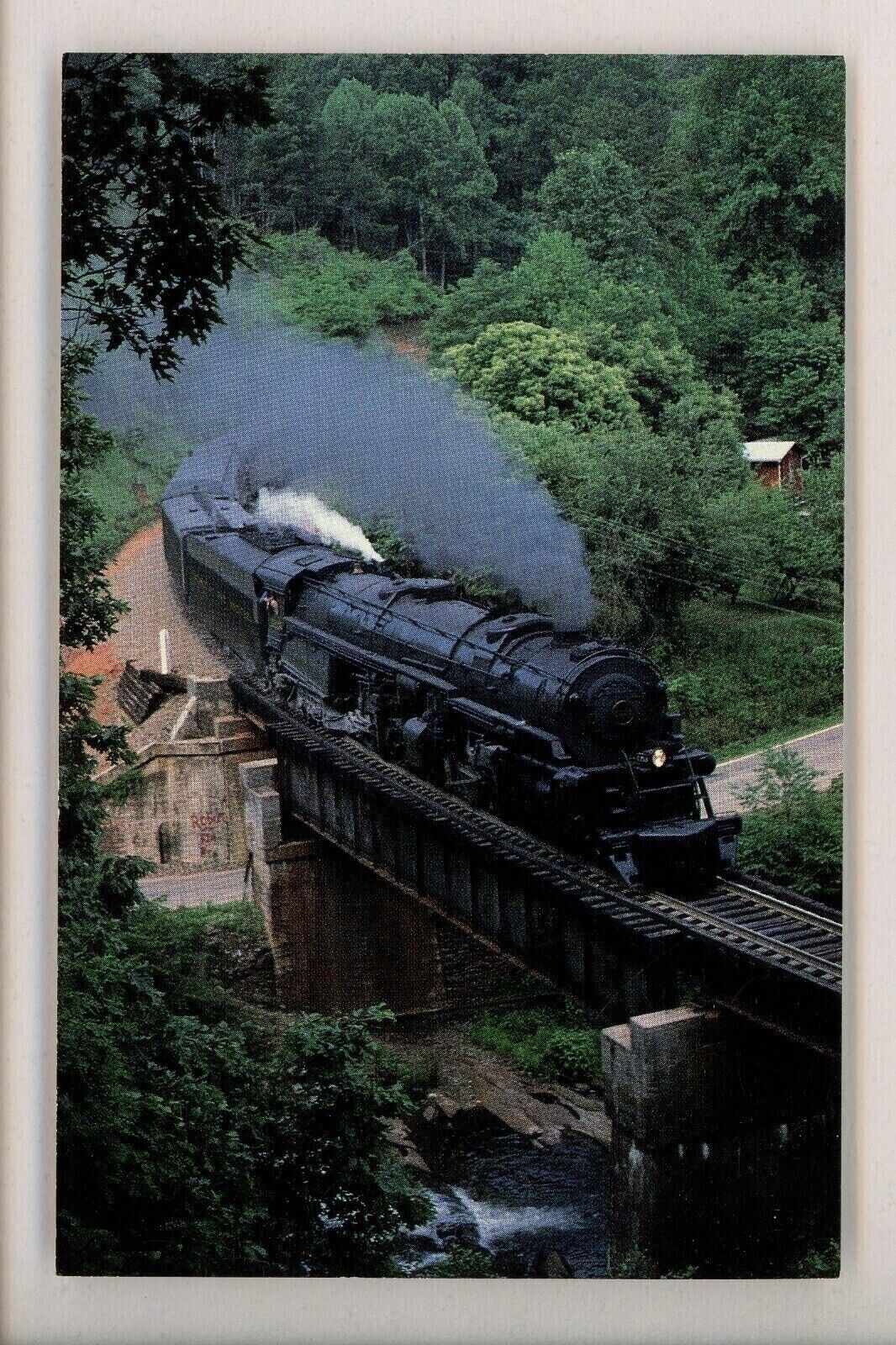 Train Railroad postcard AVD Norfolk Western #1218 Mill Creek NC RP1058