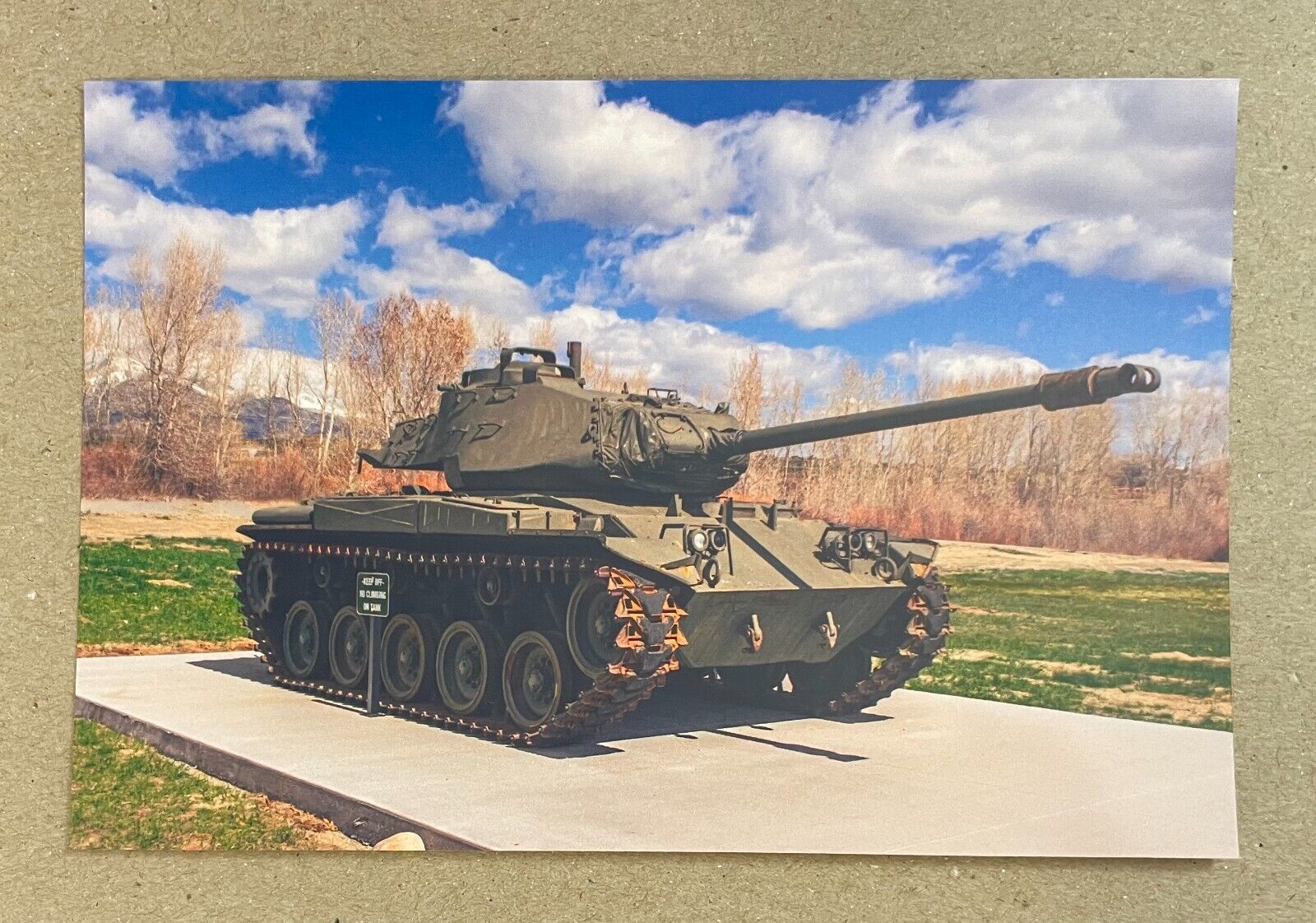 New Postcard 4x6 M41 Walker Bulldog Tank at Salida CO