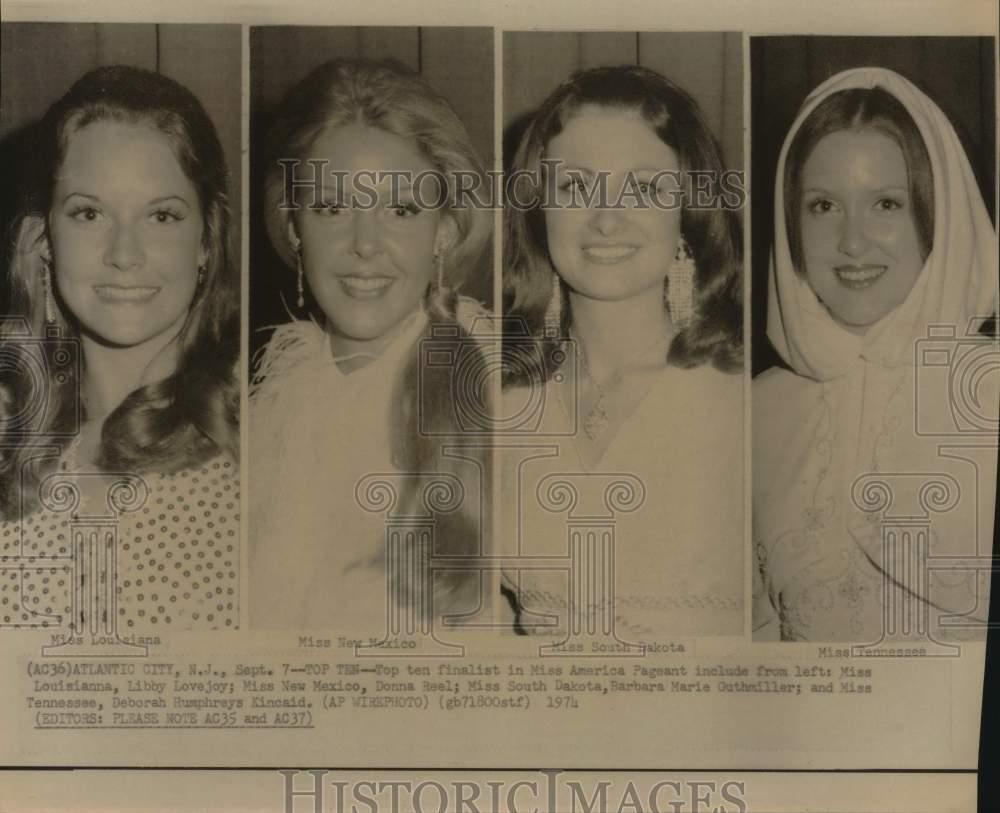 1974 Press Photo Four Of The Top Ten Finalists In Miss America Pageant