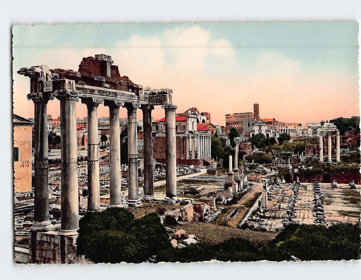 Postcard Roman Forum Rome Italy