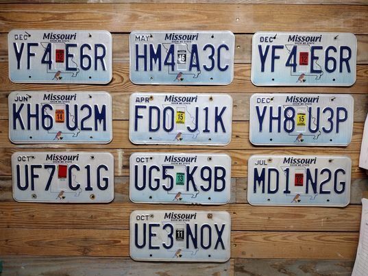 Missouri 2019 Expired Lot of 10 craft condition License Plates Tags YF4 E6R