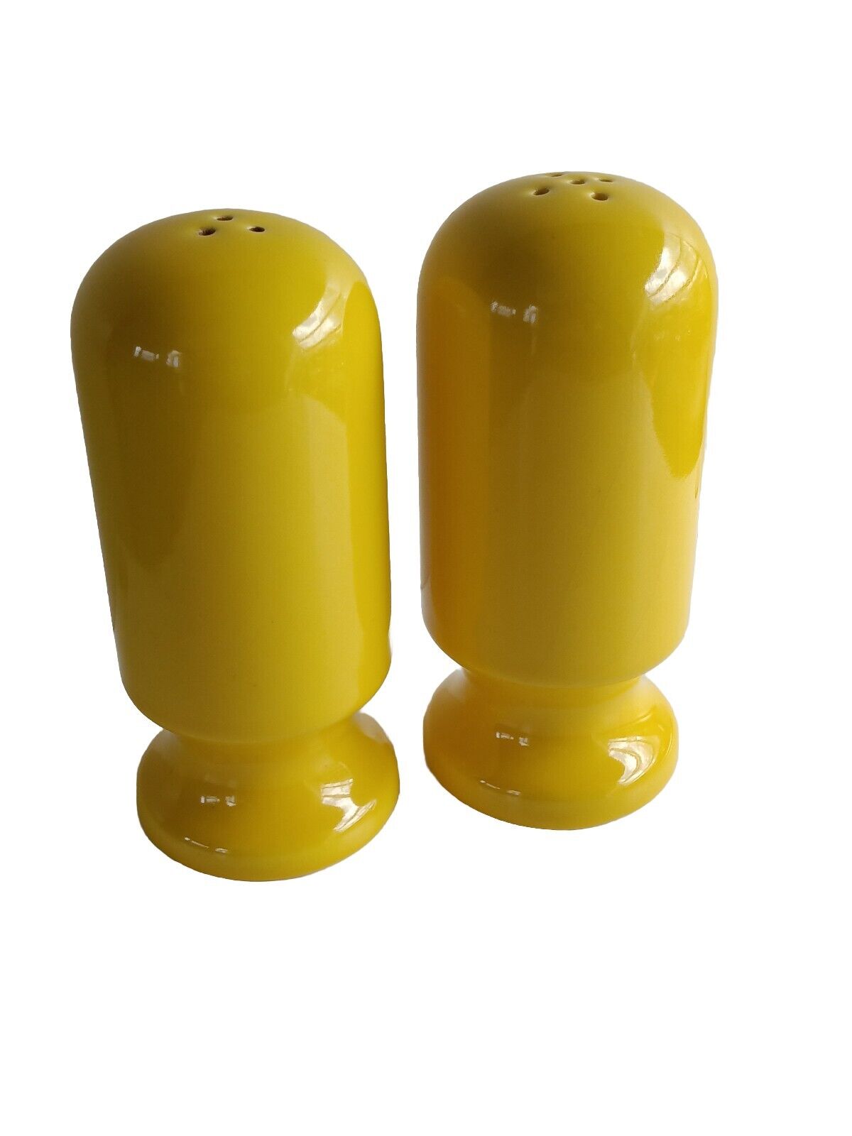 Art Deco Yellow Ceramic Salt And Pepper Shakers