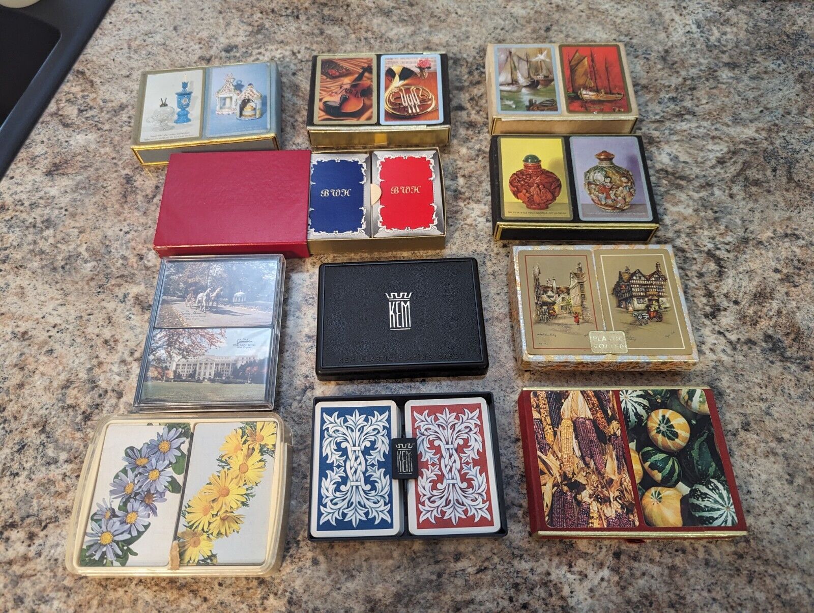 Lot of Vintage Playing Cards/10-Double Decks - Congress and other brands