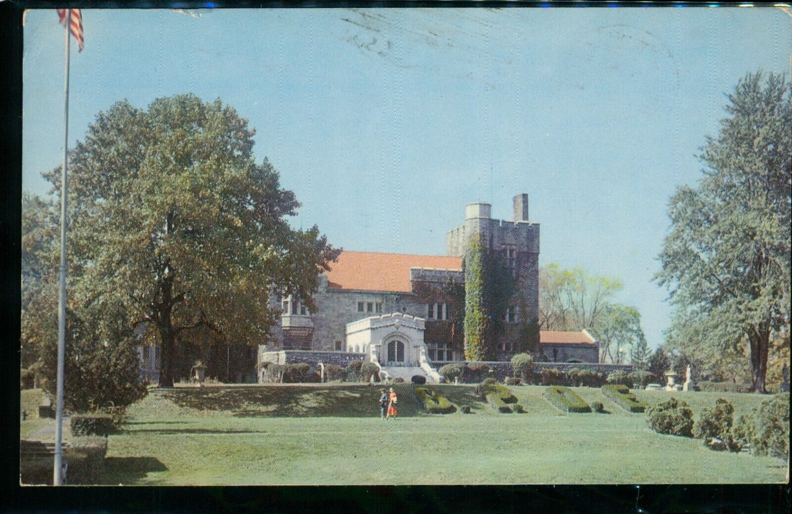 Elk's Home Formerly Morgan Mansion Alliance Ohio OH Postcard 1957