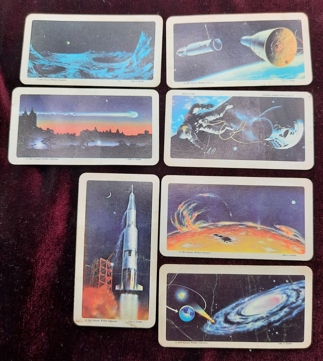 Lot of 7 The Space Age coffee cards VINTAGE Brooke Bond Apollo Command Module