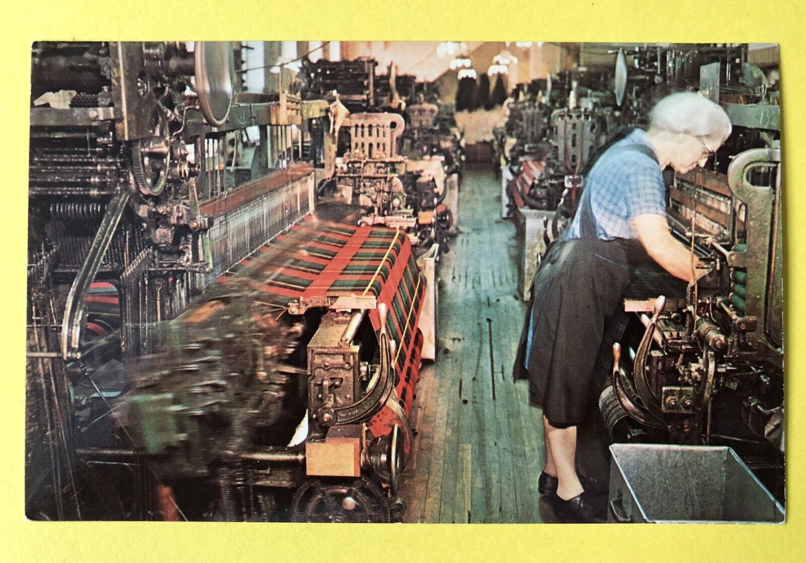 Vintage Postcard 1950 Real Photo Amana Woolen Mills Factory Amana ￼Iowa IA