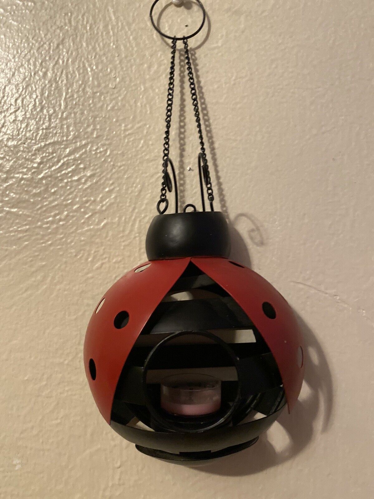 PartyLite Ladybug candle holder hanging