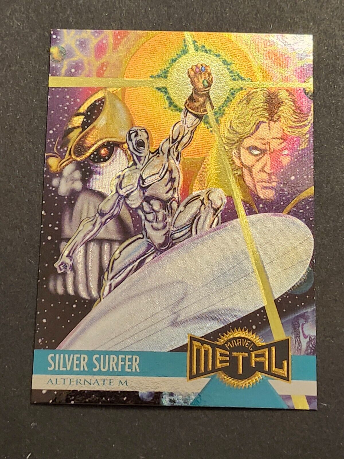 1995 MARVEL METAL ALTERNATE M SILVER SURFER  #133 CARD