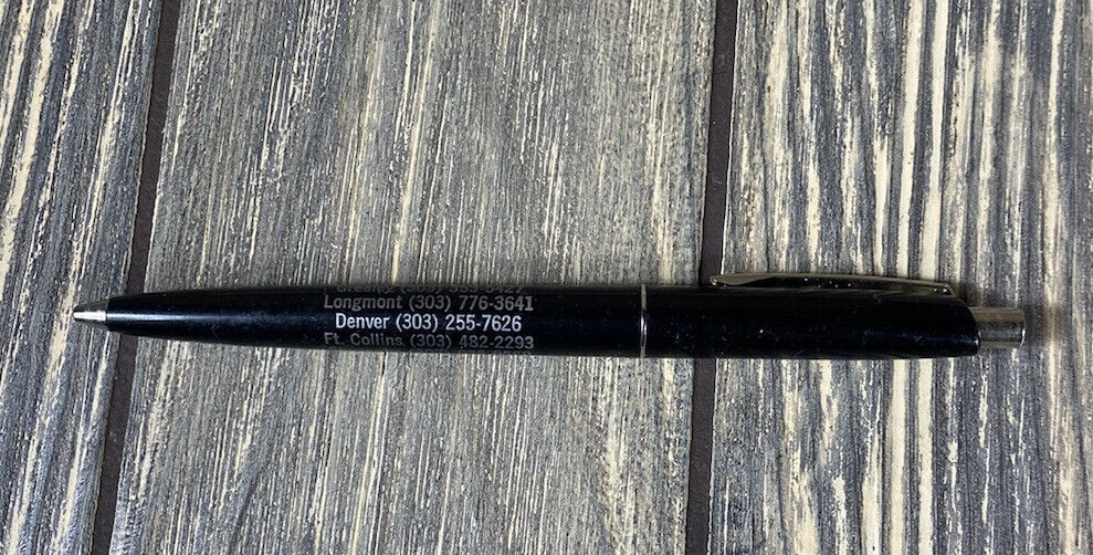 Vintage Black Rocky Mtn Bearing and Supply Inc Pen