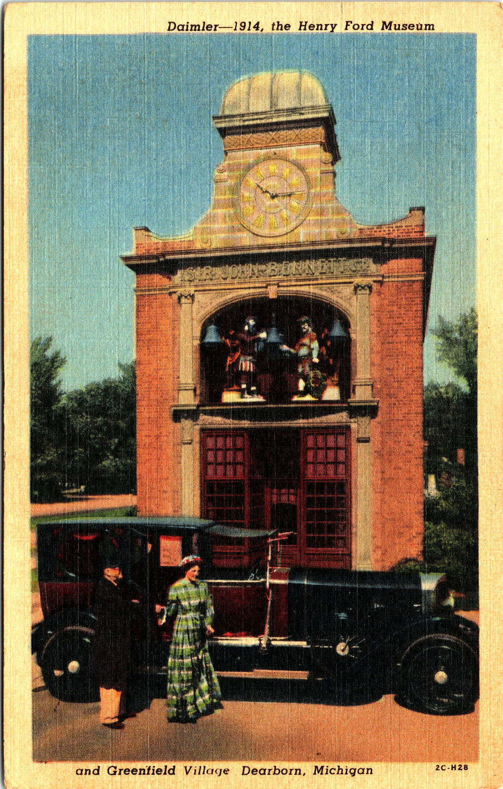 US DAIMLER 1912 CLASSIC CAR HENRY FORD MUSEUM MICHIGAN POSTCARD DEARBORN MICH