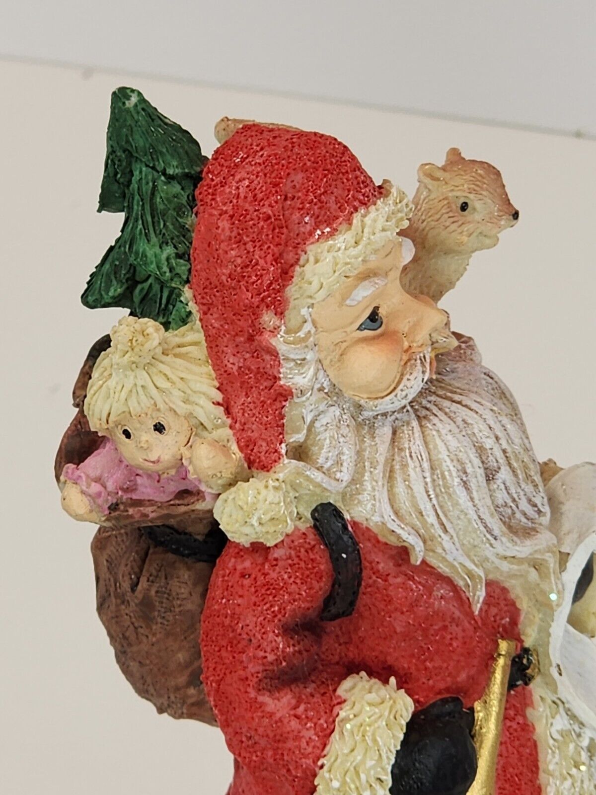 Santa w/ Trumpet Squirrel Figurine Greenbrier Christmas Vintage Decor