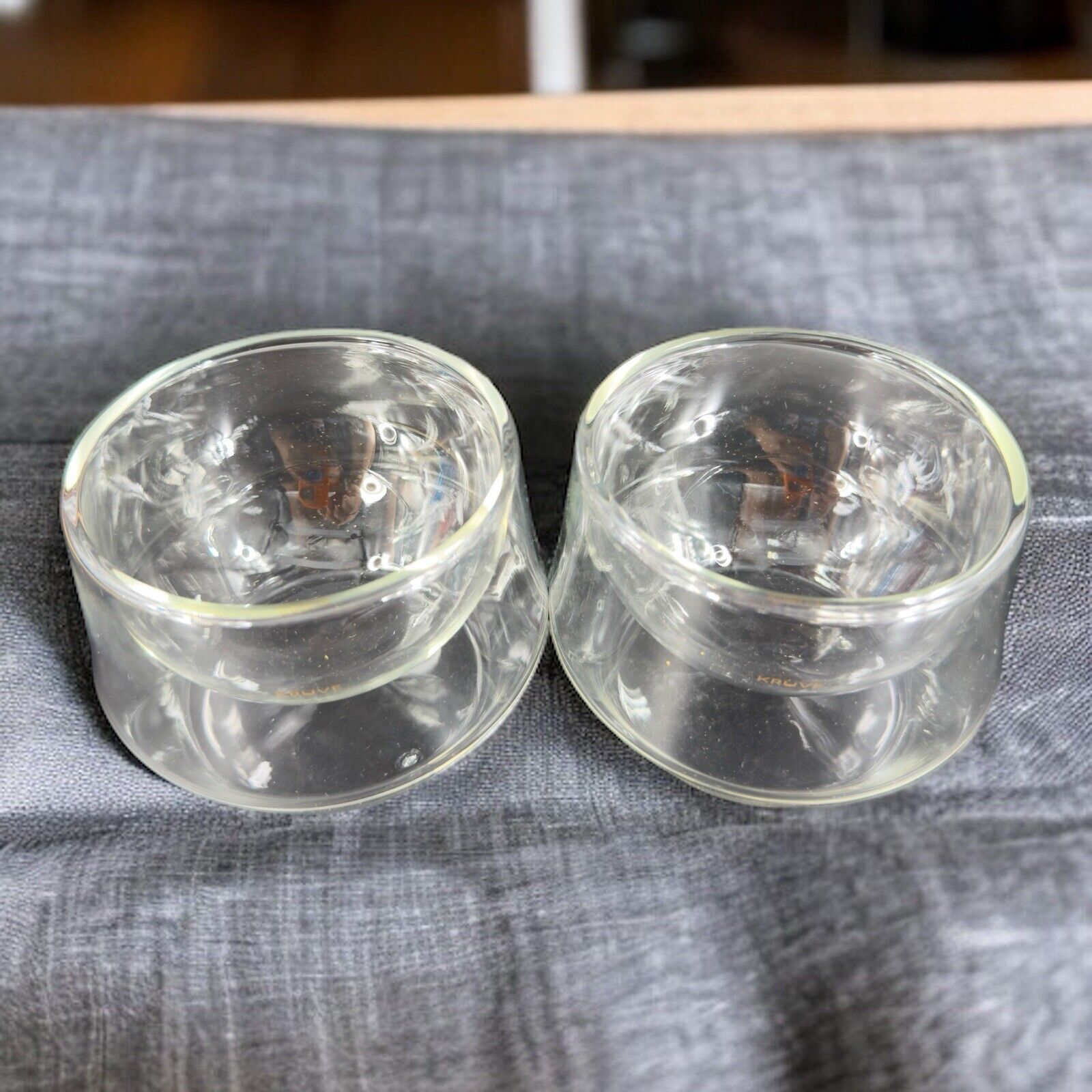 KRUVE Imagine Latte plus Clear Glasses Double Wall Lightweight 10oz Tumblers 2