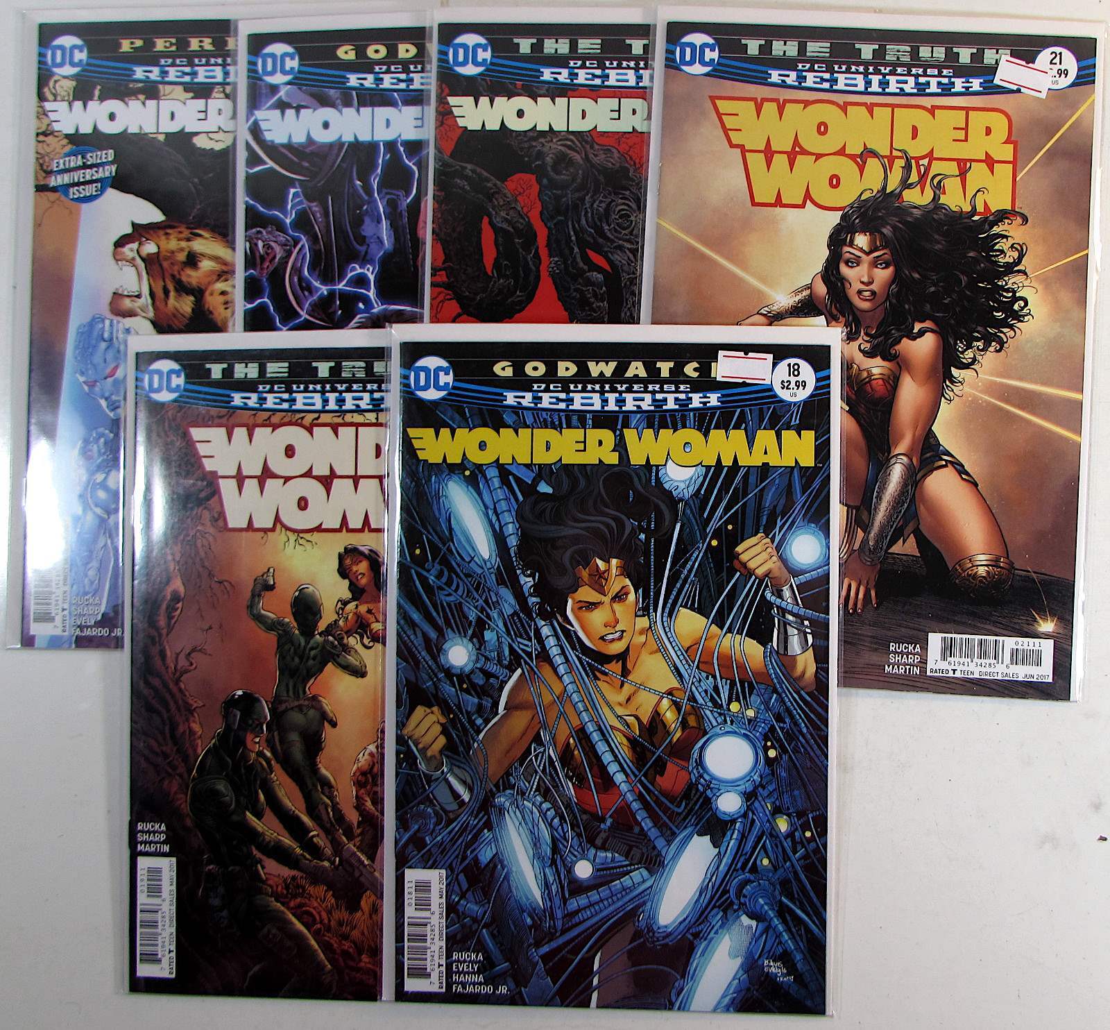 Wonder Woman Lot of 6 #25,24,23,21,19,18 DC (2017) 5th Series 1st Print Comics