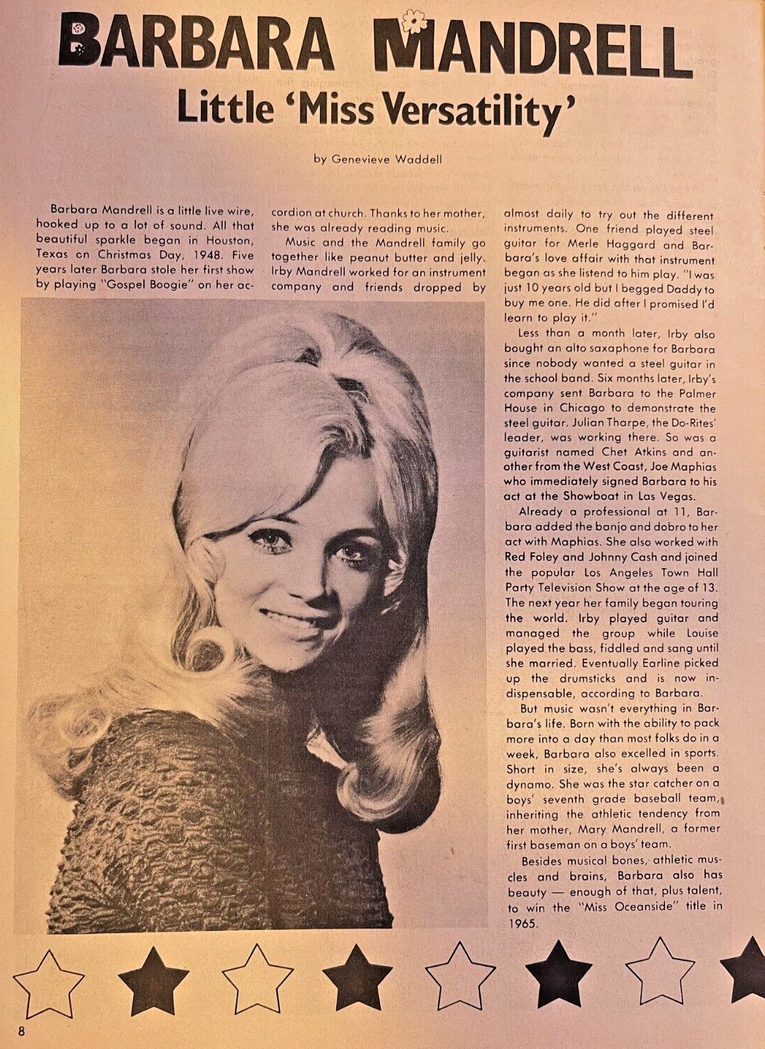 1974 Country Singer Barbara Mandrell