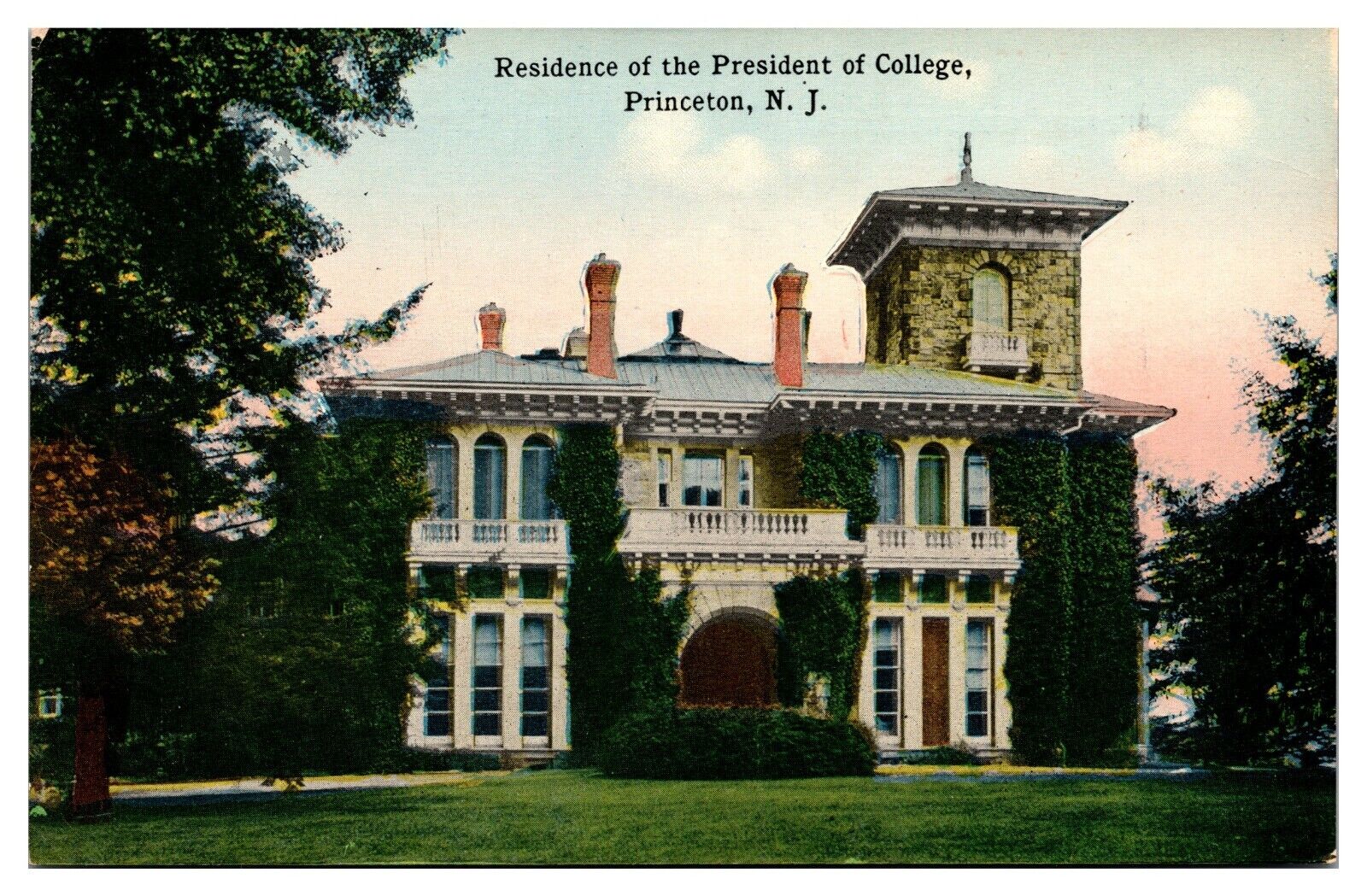 Antique Residence of the President of the College, Princeton, NJ Postcard