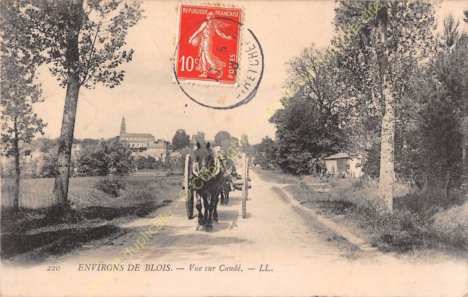 CPA 41120 CANDED ON BEUVRON around Blois coupling edit LL ca1908