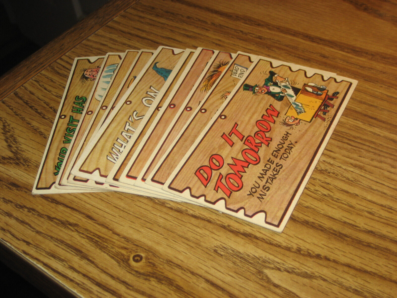 1959 TOPPS WACKY PLAK LOT 11 CARDS VG
