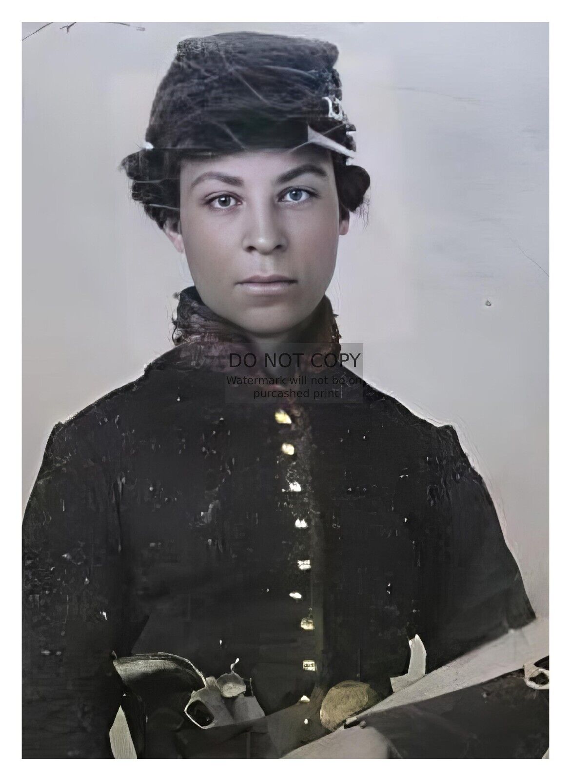 CATHAY WILLIAMS ONLY FEMALE BUFFALO SOLDIER UNION CIVIL WAR 5X7 COLORIZED PHOTO