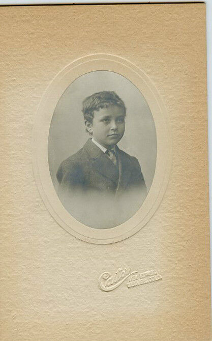 Antique Photo - Denver, Colorado - Older Boy, Curly Hair, Castor Studio