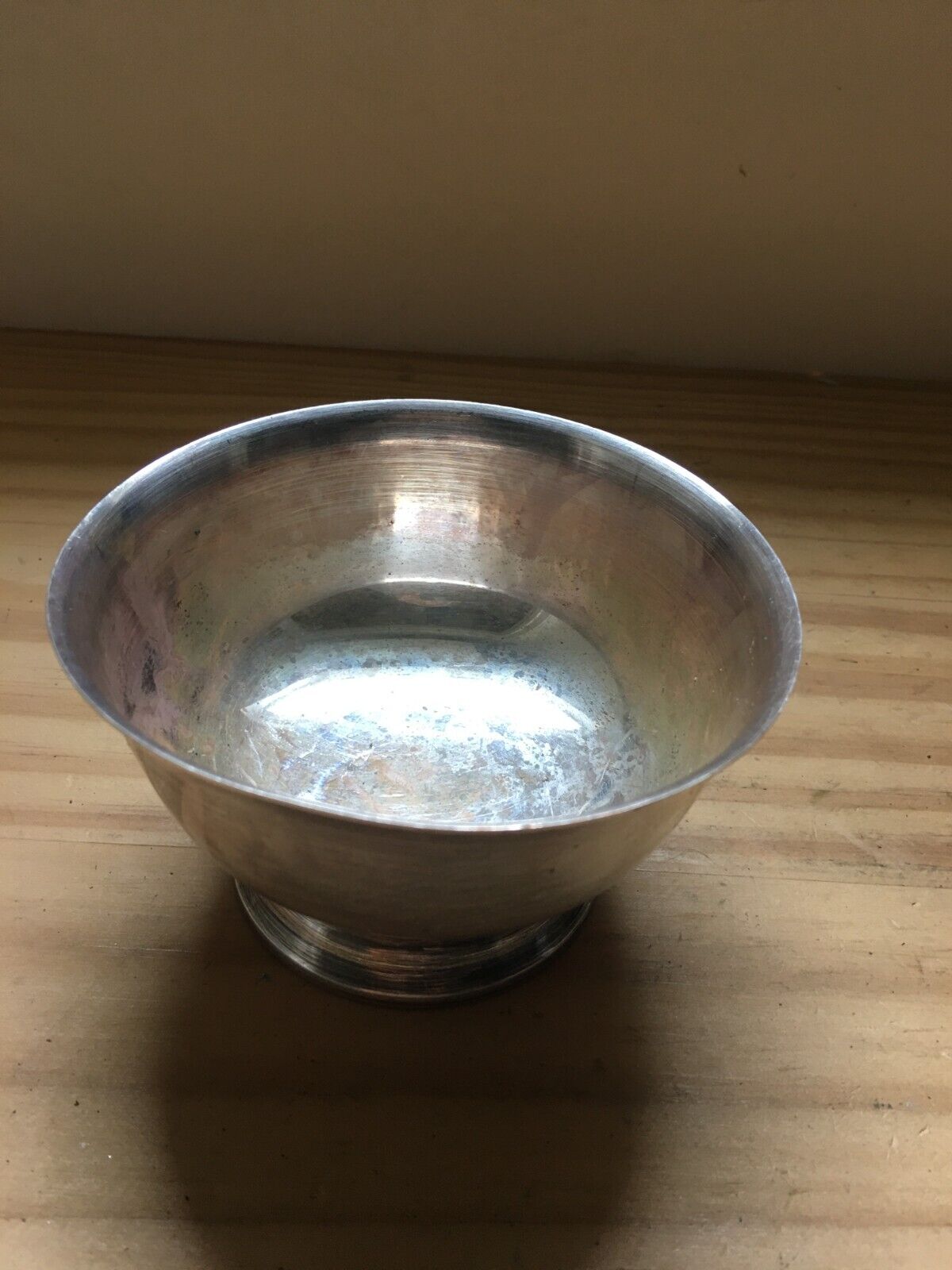 Vintage 1970s 5th AVE Silver Plated on Copper Small Sauce Bowl Footed 4\