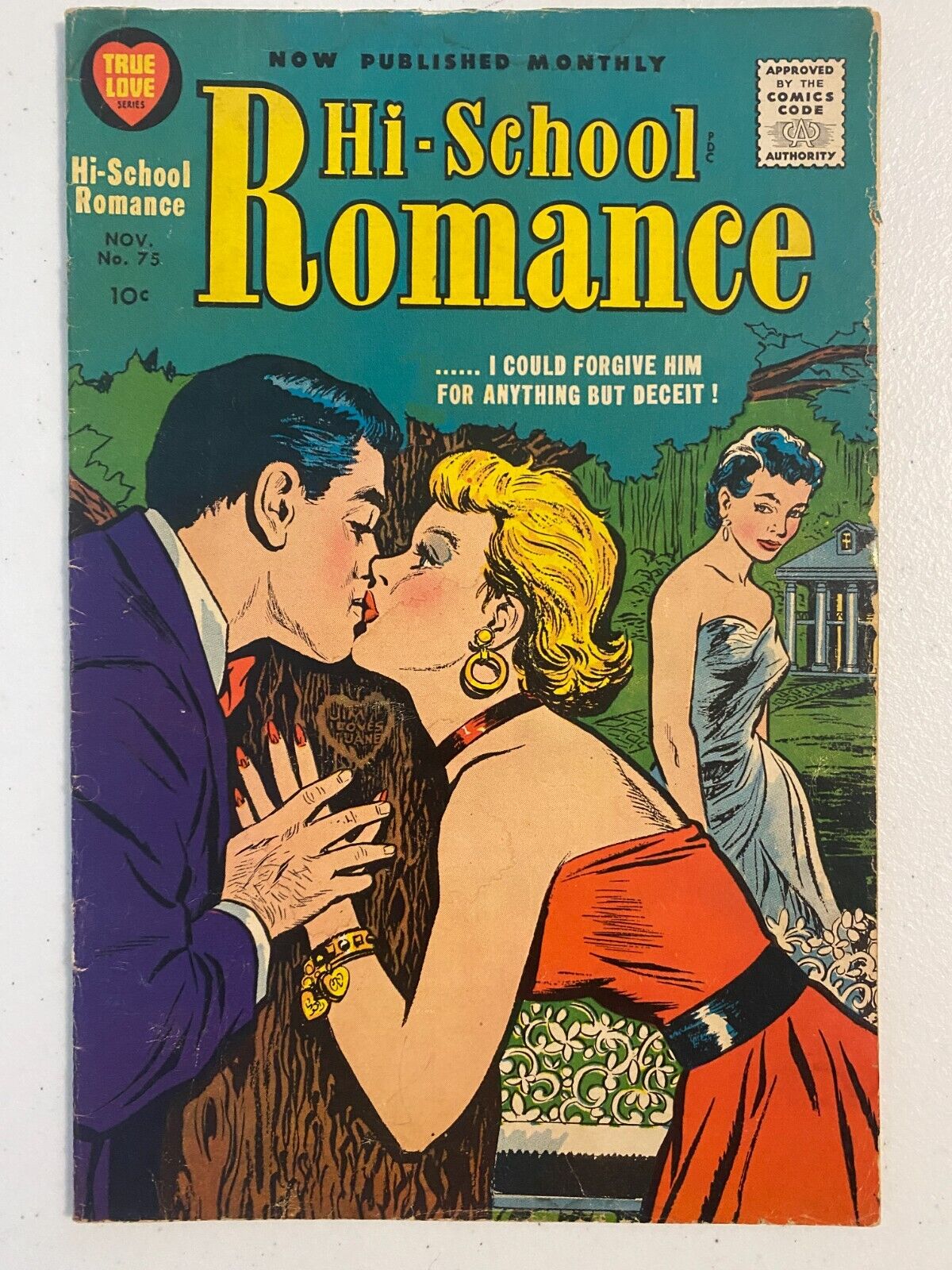 Hi-School Romance #75 (1958) Harvey Silver Age Romance JOE SIMON COVER GD/VG
