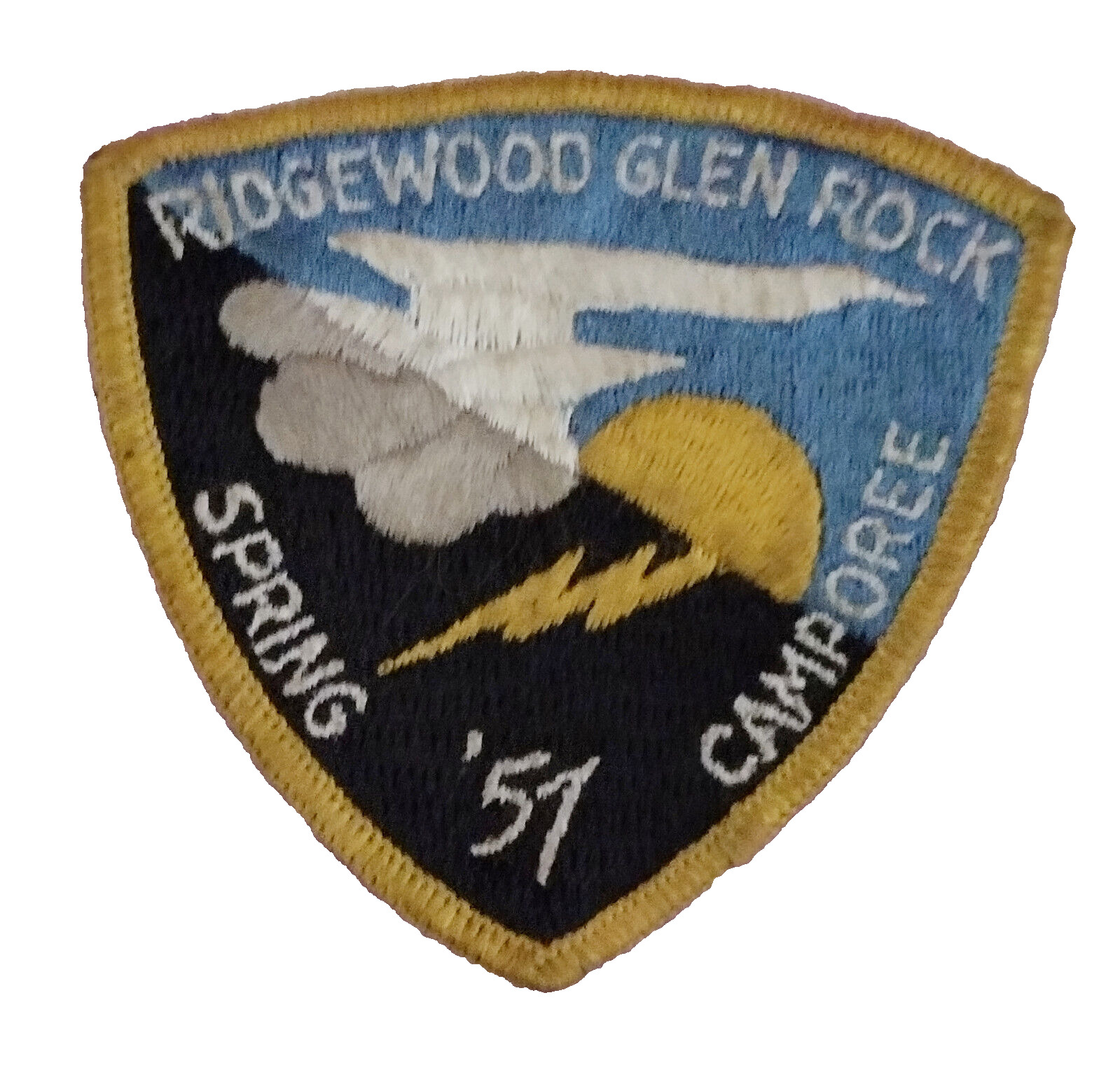 1951 Ridgewood Glen Rock Spring Camporee Council Patch New Jersey BSA Boy Scouts