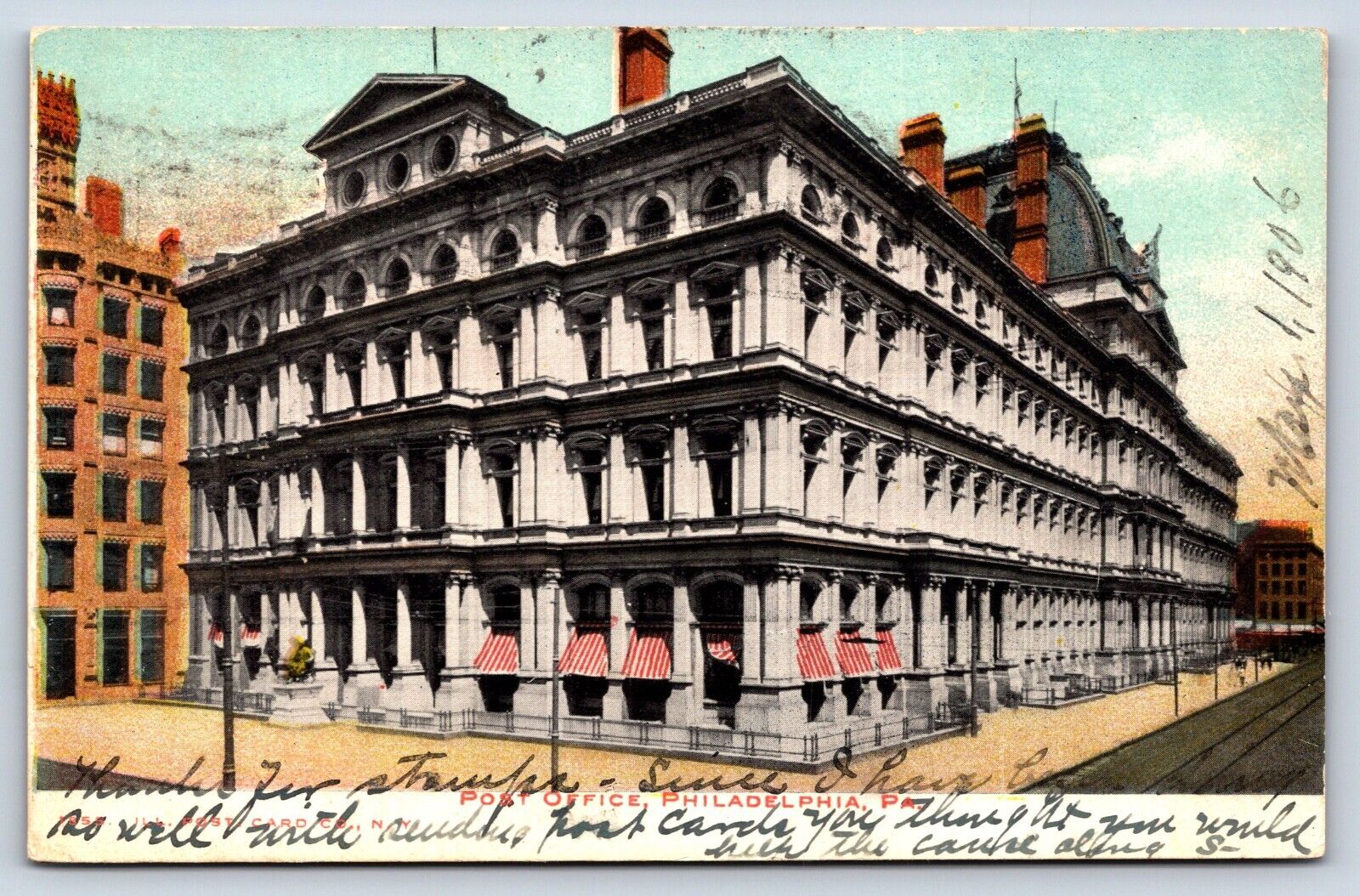 Postcard PA Philadelphia Early View US Post Office Structure Facade c1906 UDB H1