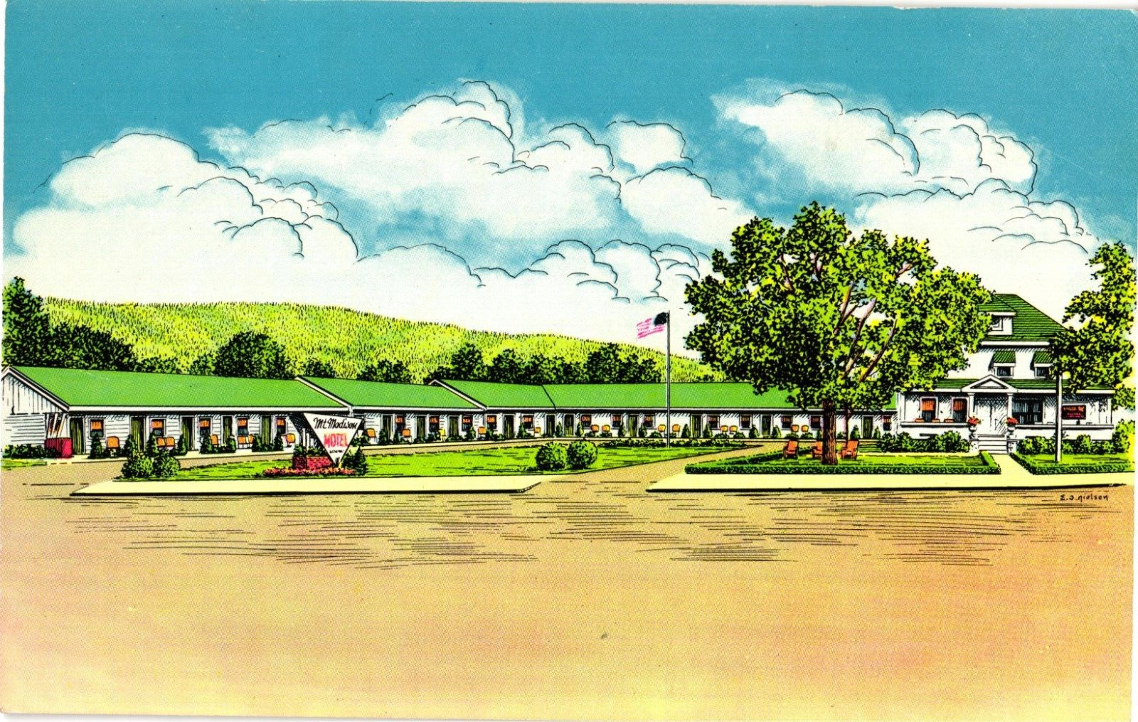 Mount Madison Motel Advertising Gorham New Hampshire Postcard c1959