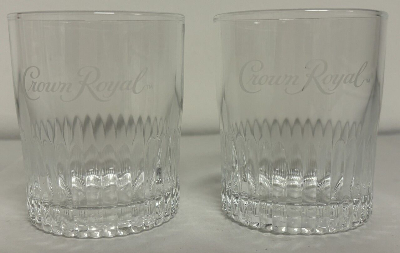 Set of Two Crown Royal Whiskey Glasses - Established 1939