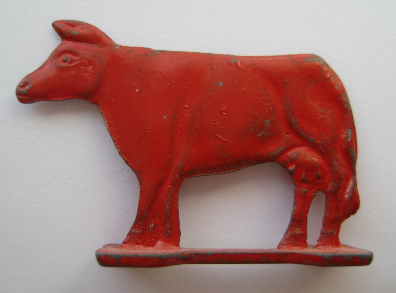 VINTAGE Old Metal FARM COW Stand Up Cracker Jack Toy Prize 1920's-30's